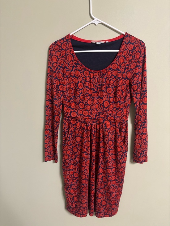Dresses & Skirts - Boden Mable Printed Dress Women's Size US 4 Small Red Blue Floral Pockets